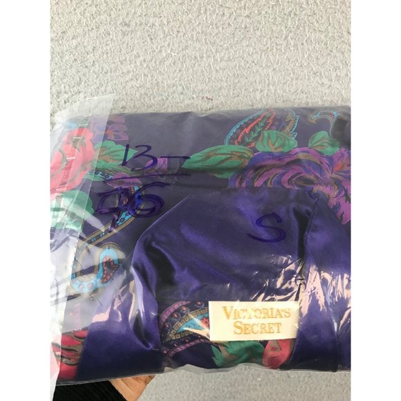 Vintage Victoria's Secret Gold Label Purple Paisley PJ Set size S - Picture 13 of 14